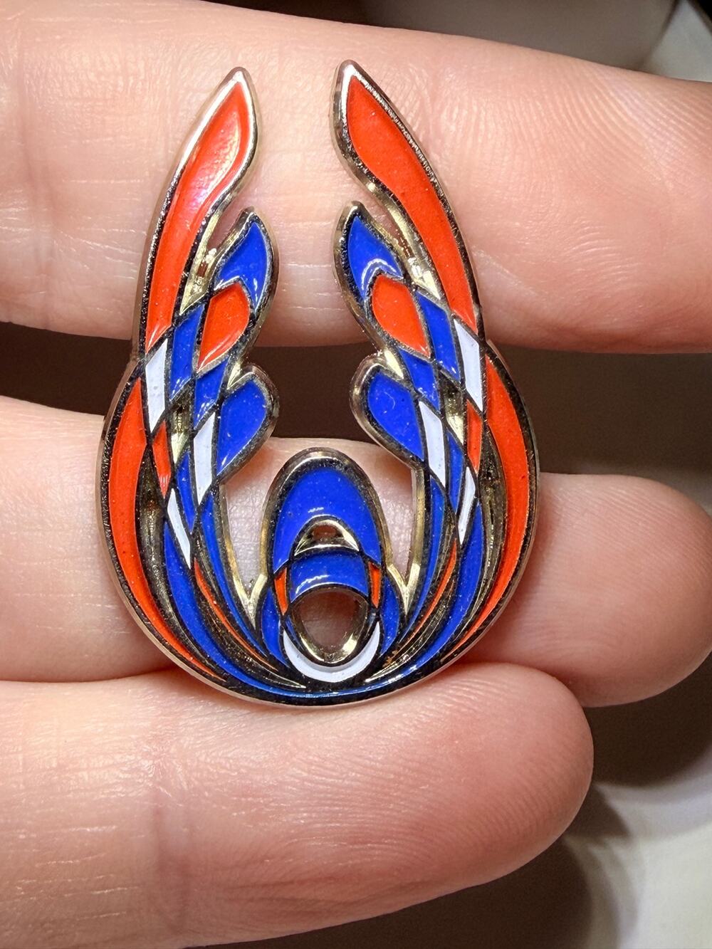 Starbird Alliance Century Star Wars Enamel Abstract Flame Pin Brooch Double Post